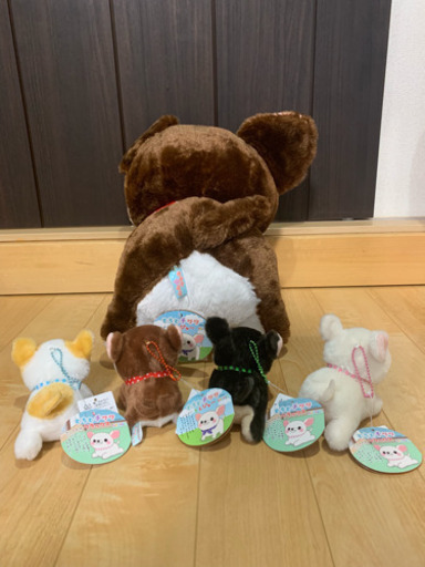 （交渉予定品）チワワ  ぬいぐるみ 5体セット 送料1430円込み