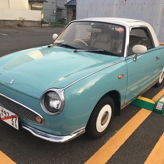 【値下げ／写真追加】日産 フィガロ 実働 エアコンOK 自賠責2...