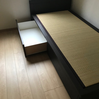 💛値引相談可✨未使用１０台まとめて・ニトリの収納付き畳シングルベット【新古品】✨福祉施設・寄宿舎などの画像