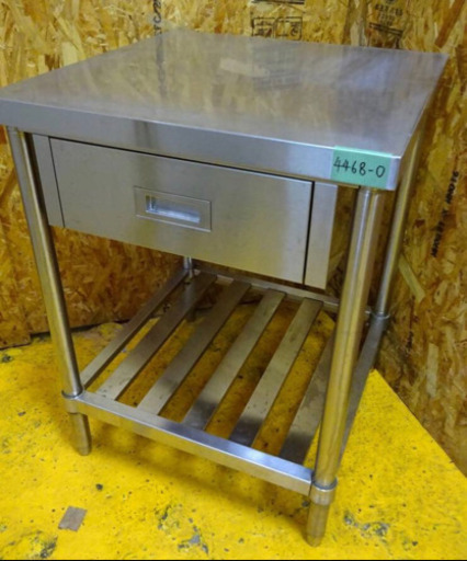 (4468-0)業務用 ステンレス 引き出し付き作業台 W600D600H795 中古品 飲食店 店舗 厨房