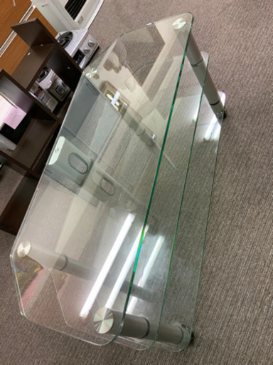 ガラステレビ台　中古^_^