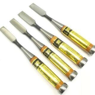 K1126B] 新品 大工道具 のみ 『大内』 追入鑿 計4本