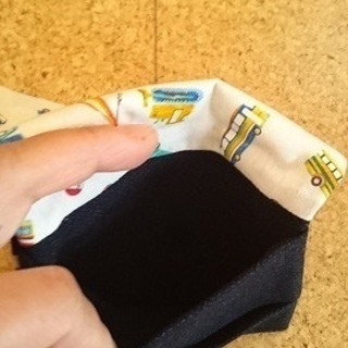 ハンドメイド　移動ポケット　男の子（はたらくくるま）の画像