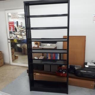 処分価格❗　スチール本棚　黒