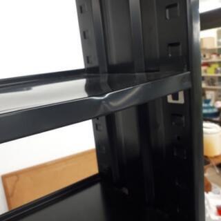 処分価格❗　スチール本棚　黒の画像