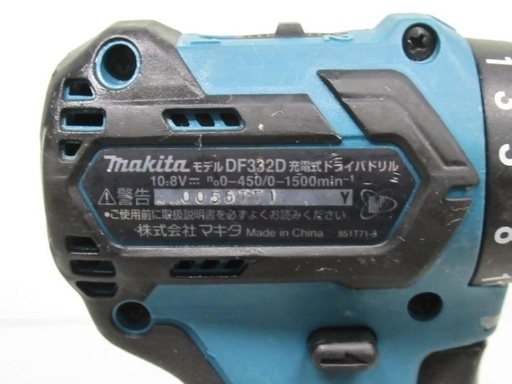 マキタ　10.8Ｖ　ドライバドリル　ＤＦ332Ｄ　バッテリ付
