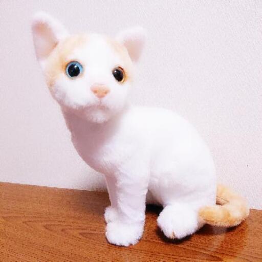 リアルな猫のぬいぐるみ リアルキャット 茶白 real cat 雑種？