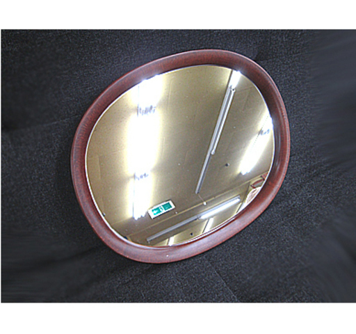 札幌【秋田木工 ウォールミラー ブナ材】柳宗理 幅49,5×39,5cm 曲木鏡 古代色 小判型 オーバル型 壁掛け 曲げ木 ベントウッド Akimoku 本郷通店