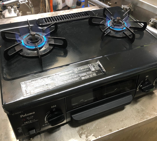 Paloma パロマ ガステーブル ガスコンロ グリル付き IC-N30B-L LPガス用　16年製 （1UE724YGGkwx)