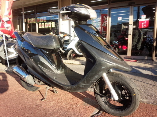 NO.3072　スーパージョグＺＲ （ＪＯＧ） ２サイクル　ハネ付き　ディスクブレーキ　ブラック　☆彡