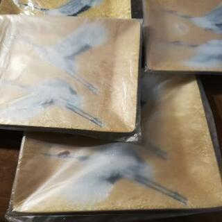 未使用　菊のご紋入り　鶴の銘々皿　5枚組の画像