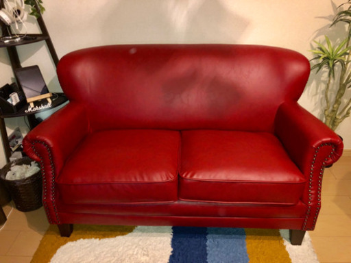 ほぼ新品★関家具★おしゃれなラブソファー