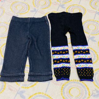 90cmズボンまとめて　女の子　冬〜春先までの画像