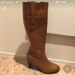 【本革】ロング/ブーツ/24.5cm【試着のみ美品】