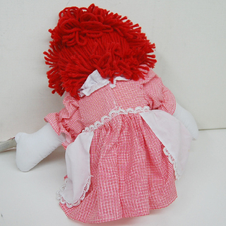 ラガディアン 約40cm 人形 アプローズ applause Raggedy Ann レッド×ピンク系 チェック柄 ラガディ アン 札幌市 清田区 平岡の画像