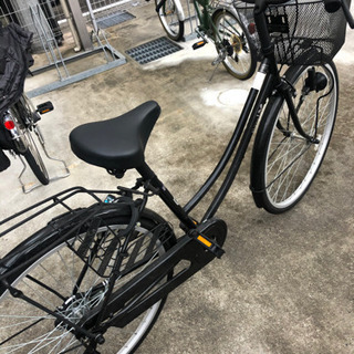 自転車　ママチャリ　軽快車　26インチ　黒　変速なし