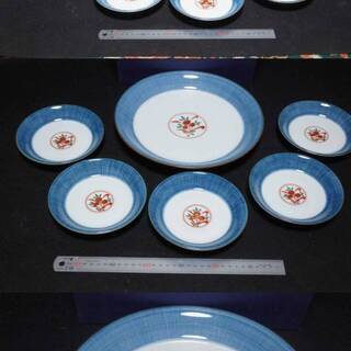 たち吉　呉須赤絵取り分け揃　お皿セット