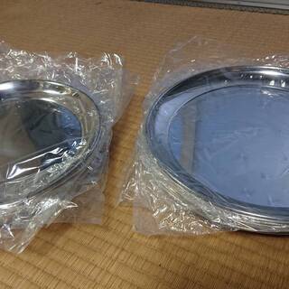 221011★SOLD OUT★トレー【新品・中古／各枚数】ステンレス 10インチ（25.5cm）丸盆［業務用］の画像