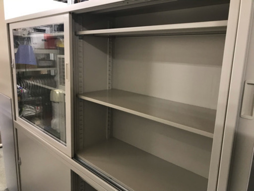 引き違い書庫 上下セット 6×3型 中古