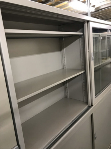 引き違い書庫 上下セット 6×3型 中古