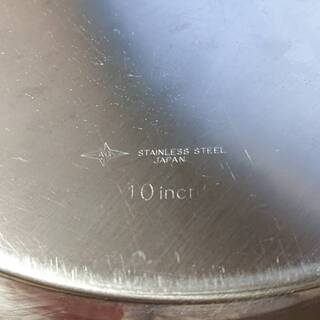 221011★SOLD OUT★トレー【新品・中古／各枚数】ステンレス 10インチ（25.5cm）丸盆［業務用］の画像