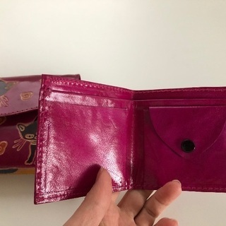 チチカカの長財布と折り畳み財布　ピンク　ねこちゃんの画像