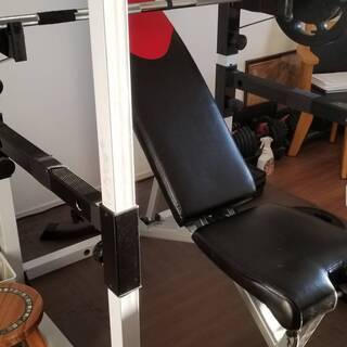 超お得！　パワーラックPROワイルドフィットナロー＋IVANKOIB-18（ラバープレート 100kg付き）+Bowflex 3.1 ベンチ　中古品　現地引取のみ