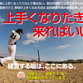 ☆11月4日水曜ナイター練習会開催　参加者募集！打撃動作解析行い...