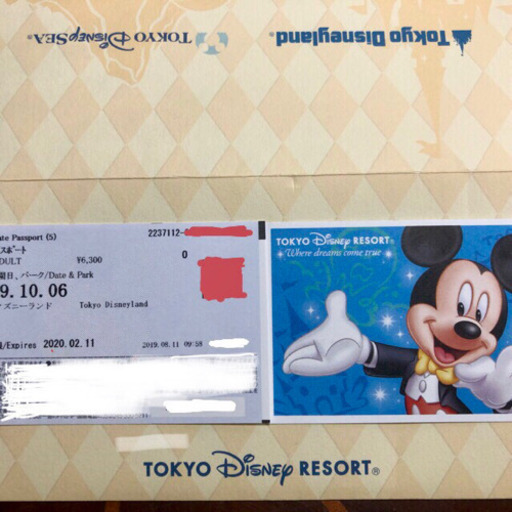 東京ディズニーリゾート ランド シー 引き換えチケット大人3枚(1枚6300円から販売可能)