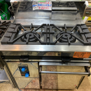 中古 オザキ オーブン付ガステーブル OZS-80R ガスコンロ...