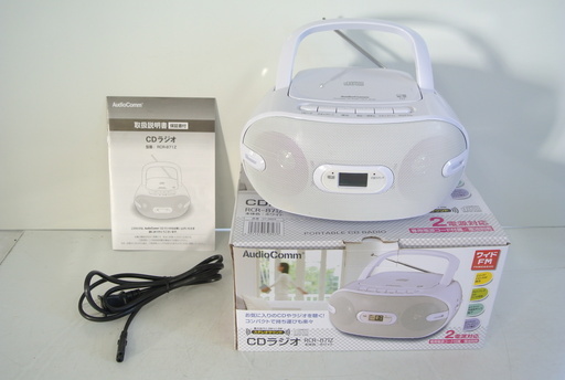 AM/FM CDラジオ 単2電池×6本/電源ケーブル 取説付き　オーム電機 RCR-87Z　防災グッズ