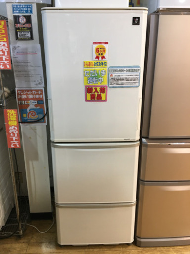 2013年製 SHARP シャープ プラズマクラスター 350L冷蔵庫 どっちもドア SJ-PW35X-W