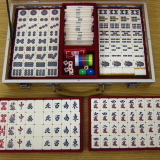 麻雀牌セット マージャンパイ 謹製：全国麻雀製造組合連合会 ルール説明書付の画像