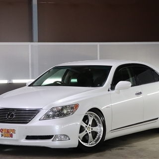 【車検２年付】  レクサス LS460 Iパッケージ 社外19inアルミ/ローダウン/地デジ☆自社ローン・オートローン全国対応の画像