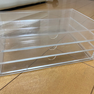【終了】無印良品 アクリルケース 横型3段