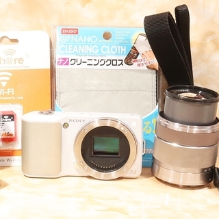 美品】SONY α NEX-3N レンズキット スマホ転送可 ☆Wifi・SDカードで