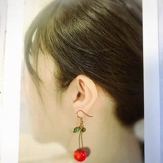 ⭐️艶々さくらんぼのピアス⭐️の画像