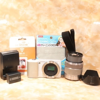 ☆WifiSDでスマホ転送☆ソニー NEX-3 レンズキット ホワイト