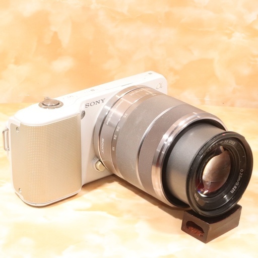 ☆WifiSDでスマホ転送☆ソニー 本物 NEX-3 レンズキット ホワイト