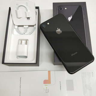 【バッテリー93%】iPhone8 64GB SIMフリー iPhone8 64GB Space Gray バッテリー93% ＜箱+付属品フル