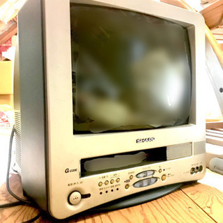 ビデオテープ再生機能付きテレビ　ジャンク品