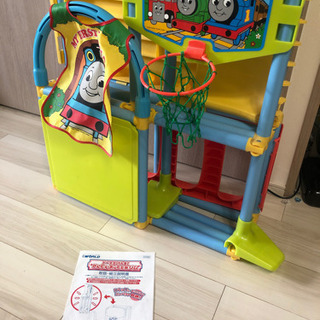 トーマス  げんき！　かんたんおりたたみジム　滑り台　ジム　バスケットの画像