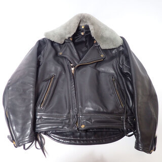 C861 美品 Langlitz Leathers ラングリッツ レザー ライダースジャケット オーダー品 襟ボア