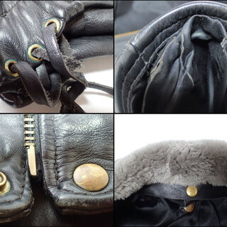 C861 美品 Langlitz Leathers ラングリッツ レザー ライダースジャケット オーダー品 襟ボアの画像