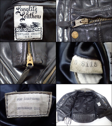 C861 美品 Langlitz Leathers ラングリッツ レザー ライダースジャケット オーダー品 襟ボア
