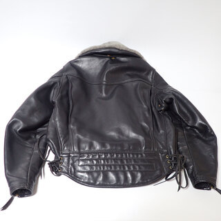 C861 美品 Langlitz Leathers ラングリッツ レザー ライダースジャケット オーダー品 襟ボアの画像
