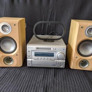 美品　3連装CD、MDミニコンポの画像