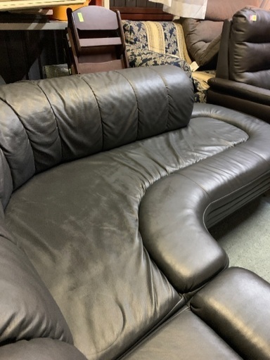 L字　ソファー　ソフトレザー　オーダー商品　中古