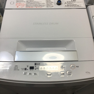 【送料無料・設置無料サービス有り】洗濯機 2018年製 TOSHIBA AW-45M5 中古