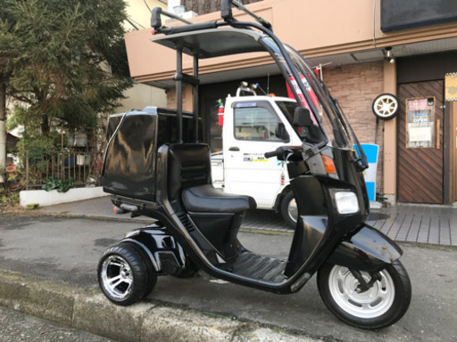 ホンダ　ジャイロ　キャノピー50箱鍵付き　新塗装ブラックパールメタリック　新駆動系 新品社外リアホイル 2スト後期型 ☆